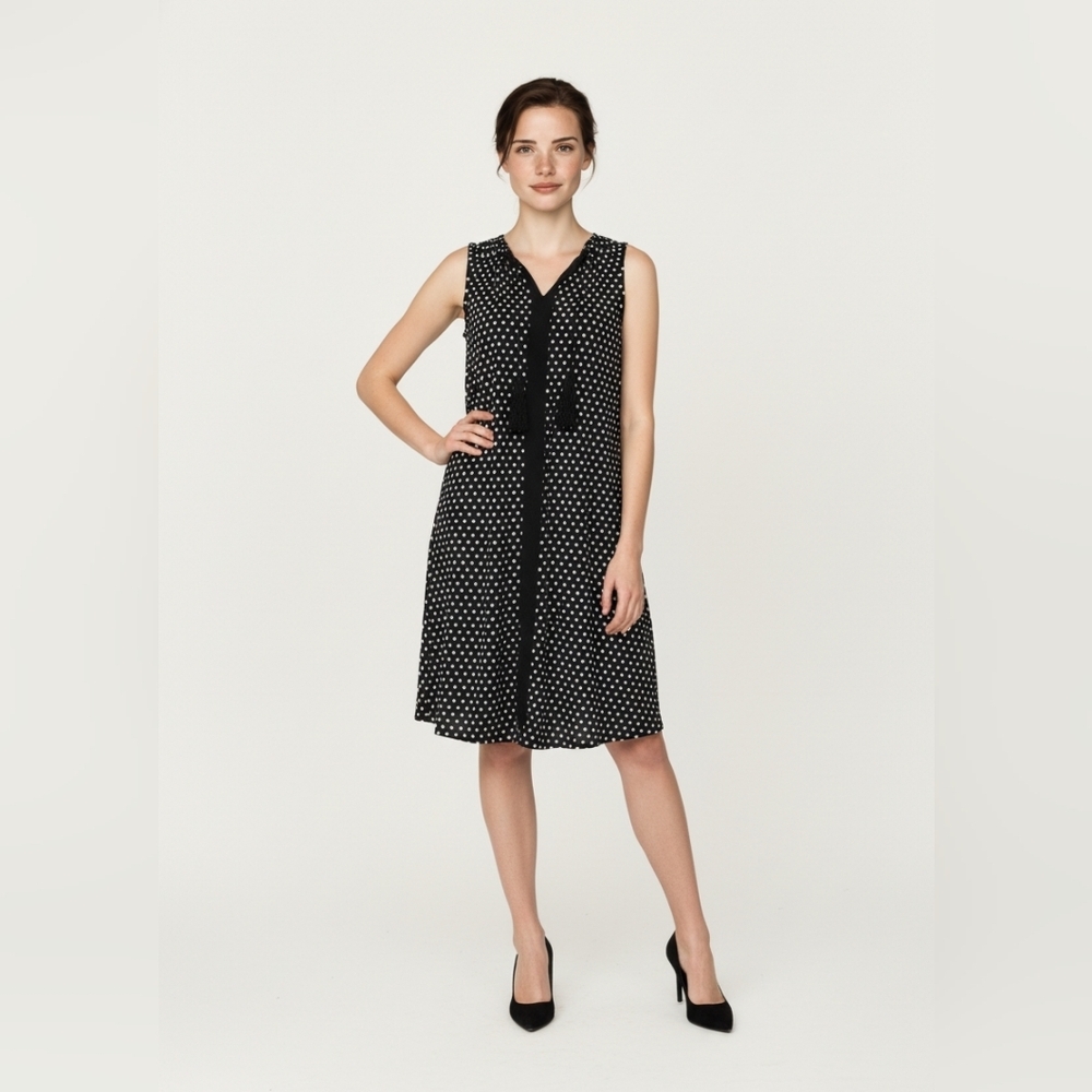 MICHAEL Michael Kors Black and White Polka Dot Dress